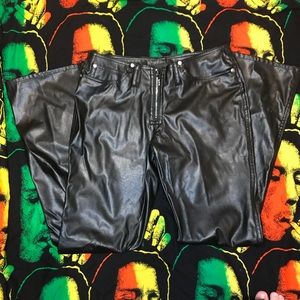 Vintage Black Pleather Flares